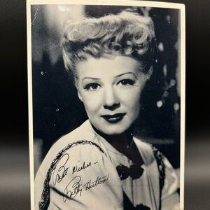 Vintage Signed Betty Hutton Black & White Photo